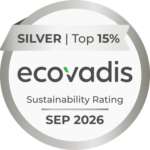 Médaille Silver EcoVadis, Top 15 %, septembre 2026